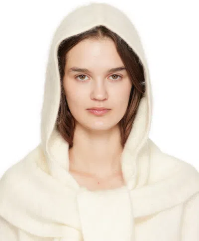 Lisa Yang Off-white 'the Rina' Scarf In Cz Cream Brushed