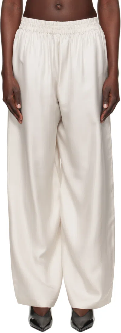 Lisa Yang Off-white Wide-leg Lounge Pants In Uc Champagne