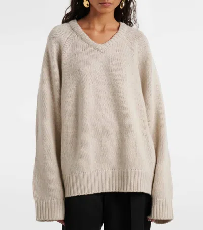 Lisa Yang Oia Cashmere Sweater In Oyster In Neutral