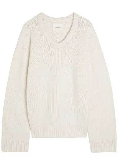 Lisa Yang Oia Textured Cashmere Jumper In White