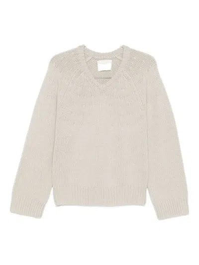 Lisa Yang Oia V-neck Sweater In Neutral