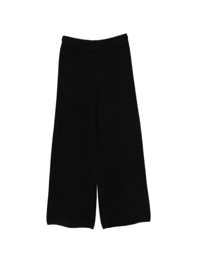 Lisa Yang Olanda Cable-knit Palazzo Pants In Black