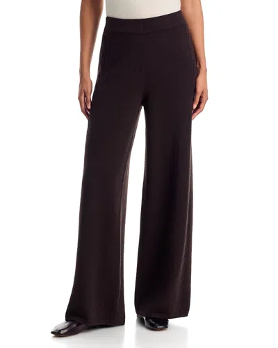 Lisa Yang Olanda Cashmere Wide Leg Pants In Dark Oak