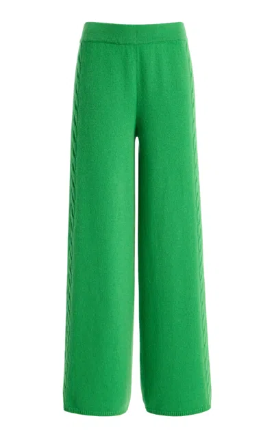 Lisa Yang Olanda Cashmere Wide-leg Pants In Green
