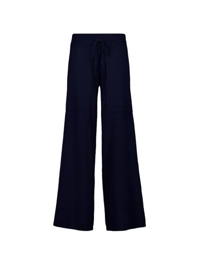 Lisa Yang Omi Straight-leg Knitted Trousers In Blue