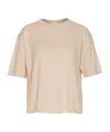 Lisa Yang Short-sleeved Knitted Top In Nude