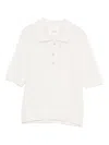 Lisa Yang Openwork Polo Knitted Top In Neutral