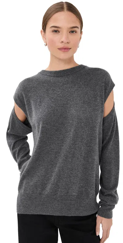 Lisa Yang Othelia Cashmere Sweater Graphite In Gray