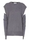 Lisa Yang Othelia Cut-out Sweater In Gray
