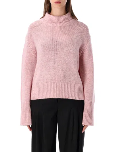 Lisa Yang Oversized Cashmere Turtleneck Sweater In Straberry Milkshake
