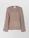 Lisa Yang Oversized Crewneck Knitwear Long Sleeves In Brown