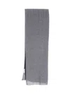 Lisa Yang Finely Knit Grey Scarf With Minimalist Design In Gray