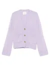 Lisa Yang Danni Cashmere Cardigan In Purple