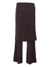 Lisa Yang Payton Elasticated Double-layered Trousers In Brown