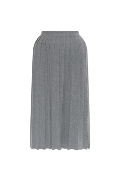 Lisa Yang Pleated Midi Skirt In Gray