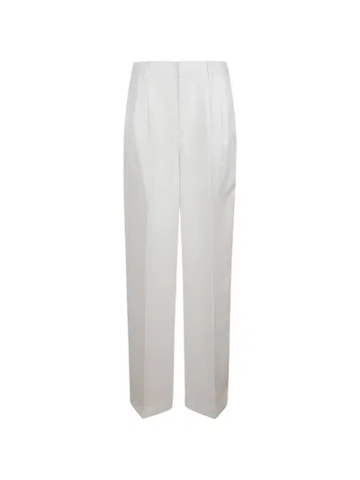 Lisa Yang Pleated Wide-leg Trousers In White