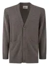 Lisa Yang Pocketed Buttoned Cardigan In Gray