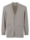 Lisa Yang Pocketed Buttoned Cardigan In Neutral