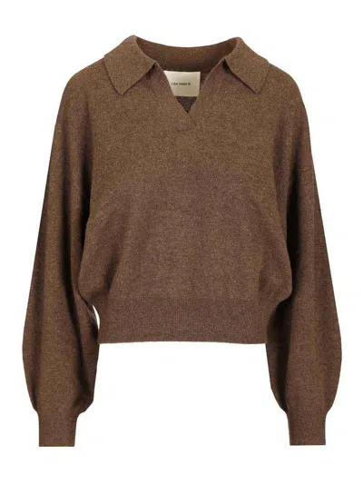Lisa Yang Katriel Polo Sweater In Brown