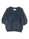 Lisa Yang Puff-sleeve Cashmere Sweater In Blue