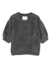Lisa Yang Puff-sleeve Mohair Sweater In Gray