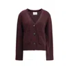 Lisa Yang Purple Cashmere Cardigan In Brown