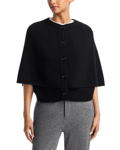 Lisa Yang Quinnie Cashmere Button Front Cape In Black