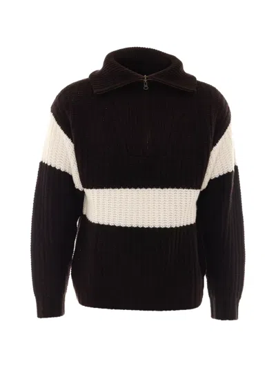 Lisa Yang Rafferty Half-zip Sweater In Black