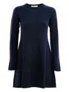 Lisa Yang Raglan-sleeve Flared Mini Dress In Blue