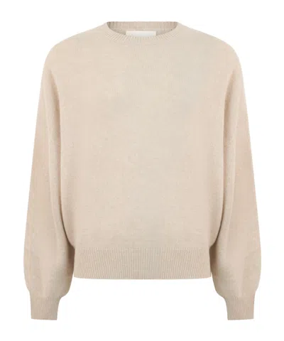 Lisa Yang Veira Crew-neck Drop-shoulder Sweater In Neutral