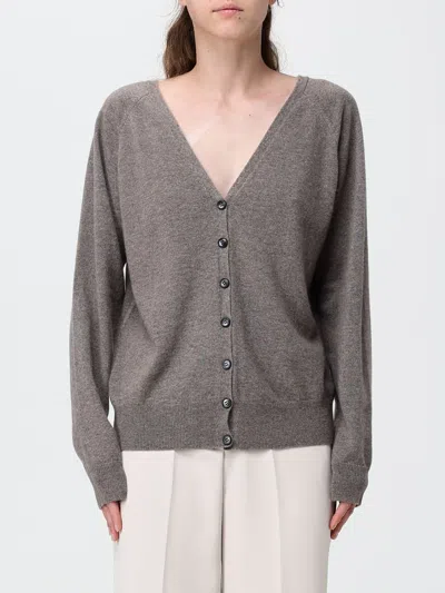 Lisa Yang Jiani Cashmere Cardigan Long Sleeves V Neck In Gray