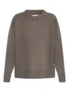 Lisa Yang Renske Ribbed Crew-neck Sweater In Gray