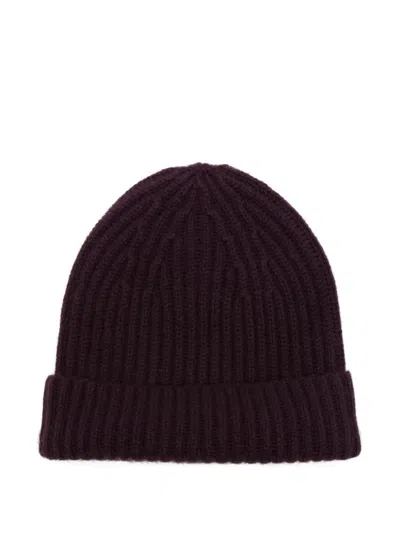 Lisa Yang Ribbed Cashmere Beanie In Purple