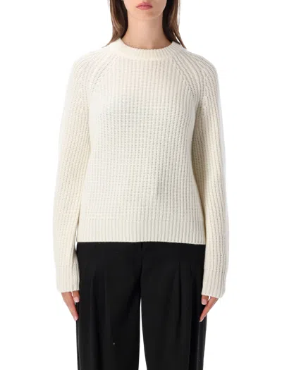 Lisa Yang Ribbed Cashmere Crewneck Sweater In Neutral