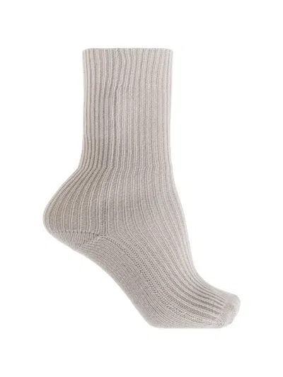 Lisa Yang Ribbed Cashmere Socks In Animal Print