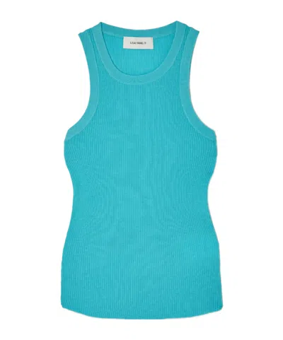 Lisa Yang Ribbed Cashmere Tank In Blue