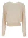 Lisa Yang Ribbed Crew-neck Sweater In Neutral