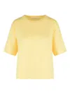 Lisa Yang Ribbed Dropped-shoulder T-shirt In Yellow