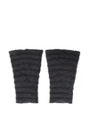 Lisa Yang Ribbed Gloves In Gray