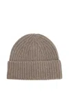 Lisa Yang Ribbed-knit Beanie In Brown
