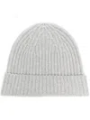 Lisa Yang Ribbed-knit Cashmere Beanie In Grey