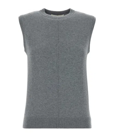 Lisa Yang Ribbed Knit Vest In Gray