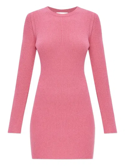 Lisa Yang Ribbed Mini Dress In Pink