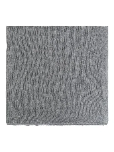 Lisa Yang Ribbed Scarf In Gray