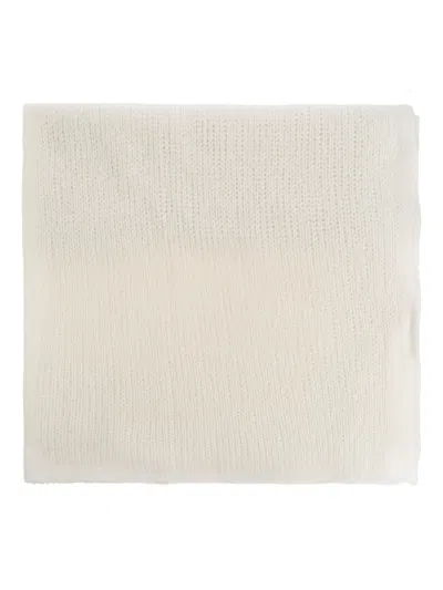 Lisa Yang Ribbed Scarf In White