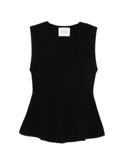Lisa Yang V-neck Ribbed Cashmere Sweater In Black