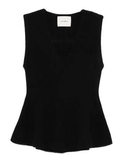 Lisa Yang Ribbed Tank Top In Black