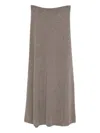 Lisa Yang Ribbed-trim Cashmere Skirt In Gray