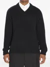 Lisa Yang Ribbed V-neck Cashmere Sweater In Black