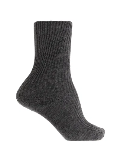 Lisa Yang Ribbed-knit Cashmere Socks In Multi